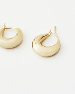 Loeffler Randall Adeline Gold Mini Dome Hoop Earring