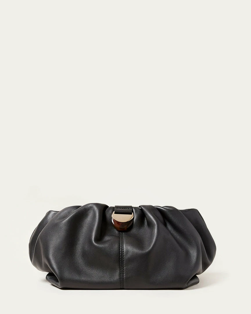 Loeffler Randall Handbags Analeigh Black Gathered Clutch 3 Loeffler Randall Handbags Analeigh Black Gathered Clutch