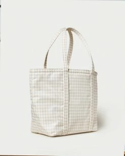 Loeffler Randall Avery Tan Gingham Weekender