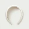 Loeffler Randall Bellamy Cream Satin Puffy Headband 2 Loeffler Randall Bellamy Cream Satin Puffy Headband