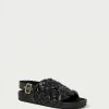 Loeffler Randall Benton Black Woven Footbed Sandal New Arrivals