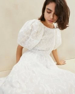 Loeffler Randall Berthe White Puff Sleeve Dress New Arrivals