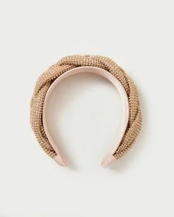 Loeffler Randall Bijou Peach Diamanté Braided Headband New Arrivals