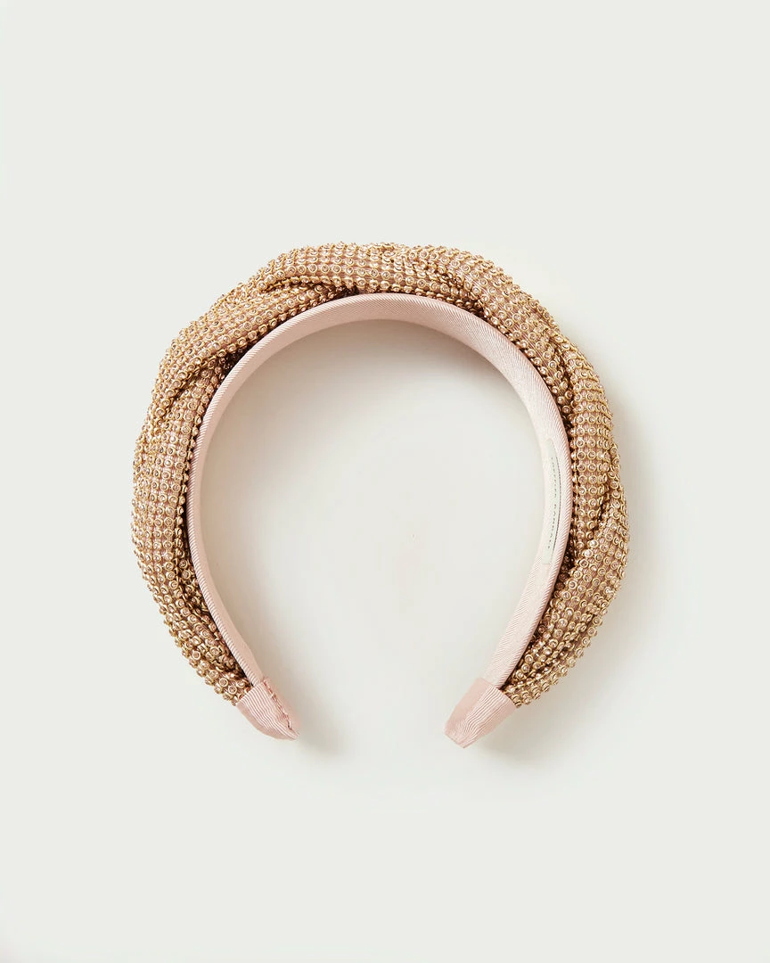 Loeffler Randall Bijou Peach Diamanté Braided Headband New Arrivals 3 Loeffler Randall Bijou Peach Diamanté Braided Headband New Arrivals