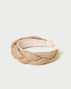 Loeffler Randall Bijou Peach Diamanté Braided Headband New Arrivals