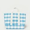 Loeffler Randall New Arrivals Bodie Blue Gingham Oversized Tote