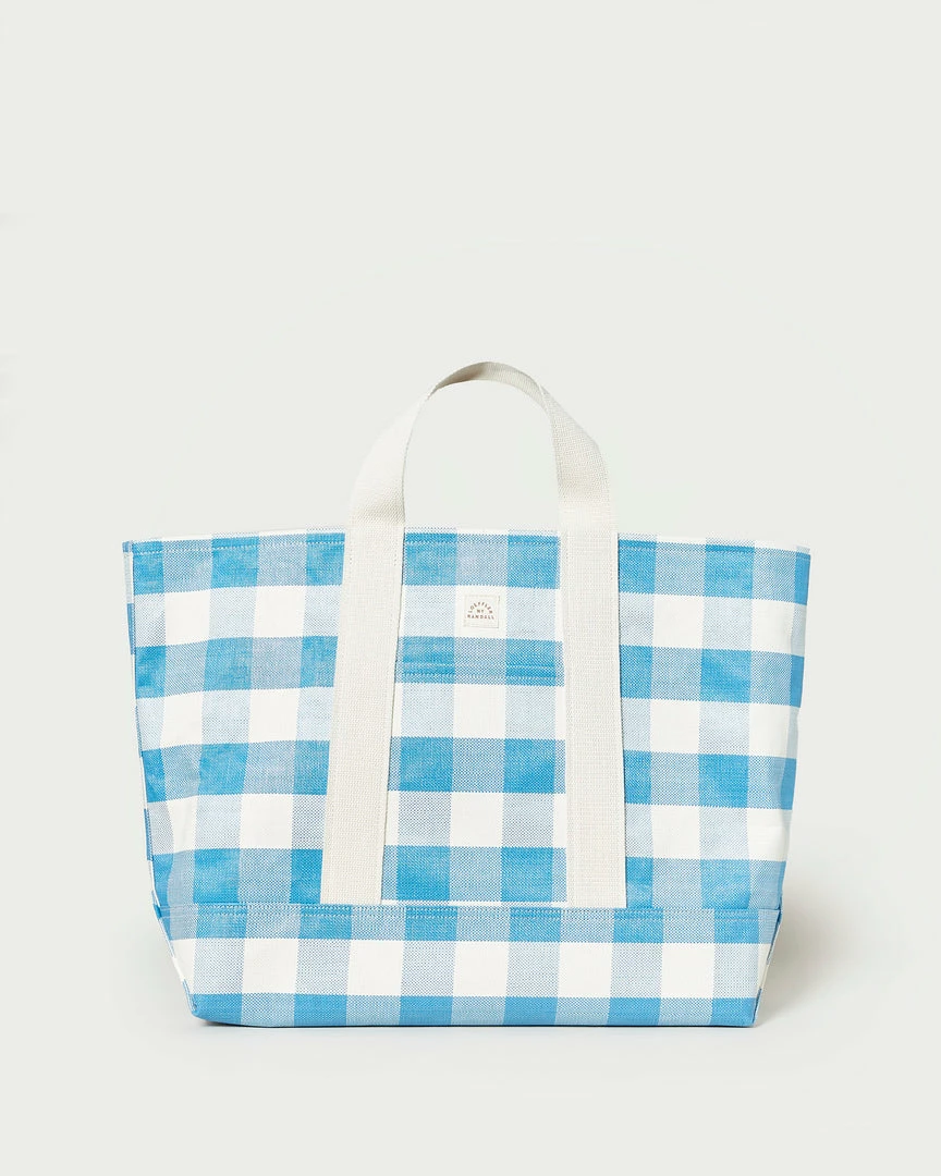 Loeffler Randall New Arrivals Bodie Blue Gingham Oversized Tote 3 Loeffler Randall New Arrivals Bodie Blue Gingham Oversized Tote