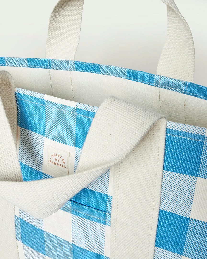 Loeffler Randall New Arrivals Bodie Blue Gingham Oversized Tote 6 Loeffler Randall New Arrivals Bodie Blue Gingham Oversized Tote