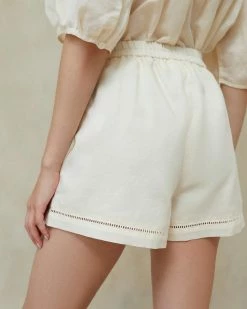 Loeffler Randall New Arrivals Callum Desert White Embroidered Short