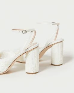 Loeffler Randall Camellia Pearl Broderie Bow Heel Pleats