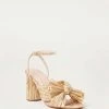 Loeffler Randall Camellia Gold Pleated Bow Heel