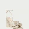 Loeffler Randall Pleats Camellia Platinum Pleated Bow Heel