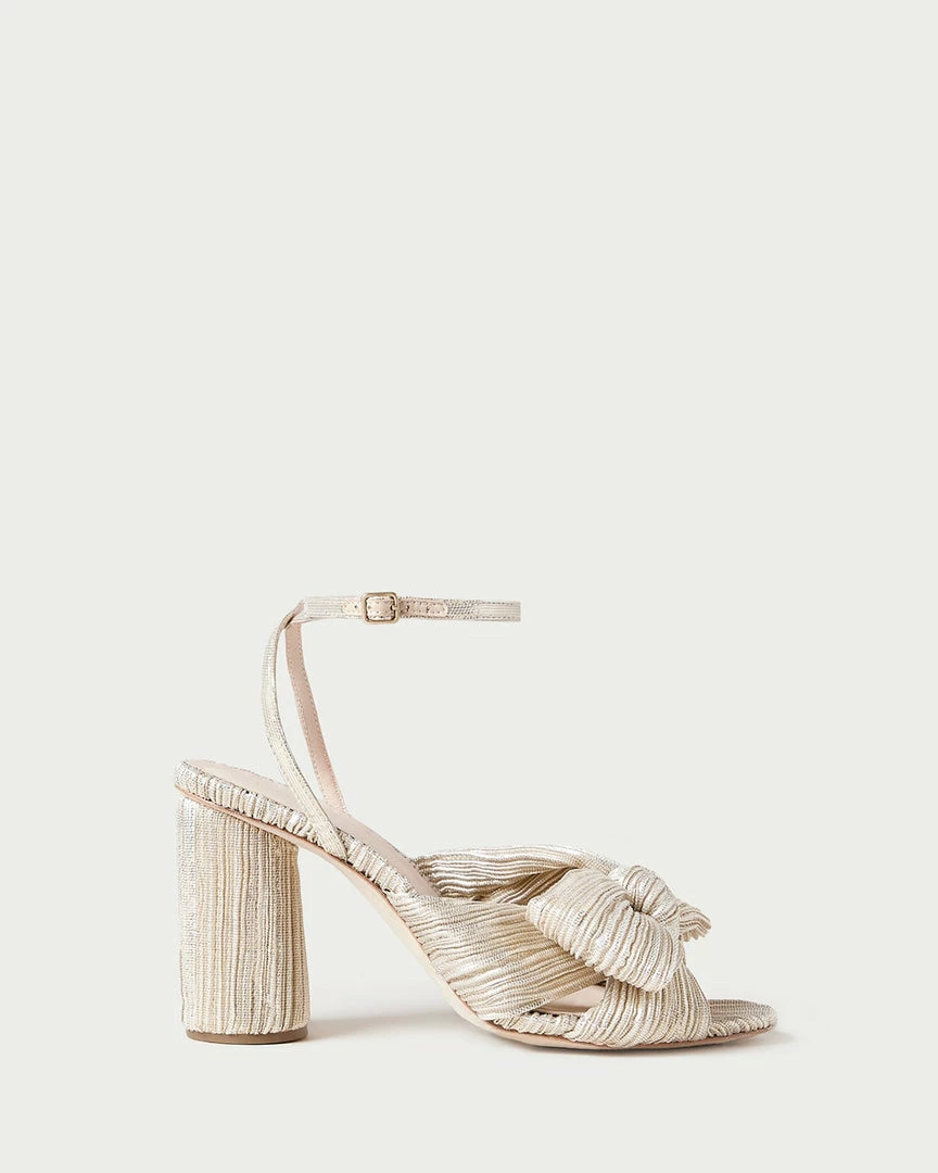 Loeffler Randall Pleats Camellia Platinum Pleated Bow Heel 4 Loeffler Randall Pleats Camellia Platinum Pleated Bow Heel