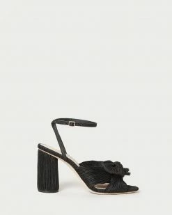 Loeffler Randall Pleats Camellia Black Pleated Bow Heel 8 Loeffler Randall Pleats Camellia Black Pleated Bow Heel