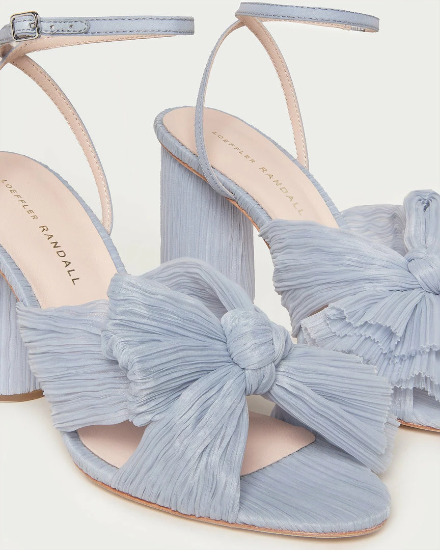Loeffler Randall Pleats Camellia Blue Pleated Bow Heel 5 Loeffler Randall Pleats Camellia Blue Pleated Bow Heel