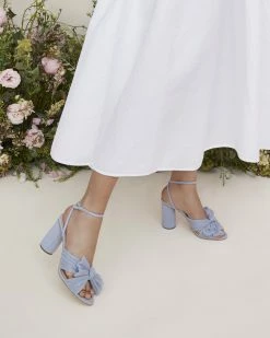 Loeffler Randall Pleats Camellia Blue Pleated Bow Heel 11 Loeffler Randall Pleats Camellia Blue Pleated Bow Heel