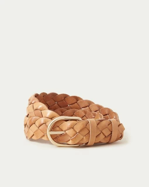 Loeffler Randall Carson Timber Braided Leather Belt Accessories