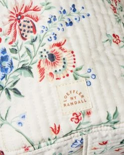 Loeffler Randall Claire Cream Floral Ruffle Tote