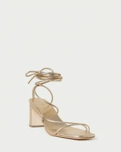 Loeffler Randall Cosette Champagne Ankle Wrap Heel