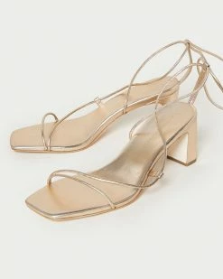 Loeffler Randall Cosette Champagne Ankle Wrap Heel