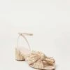 Loeffler Randall Dahlia Gold Pleated Bow Heel