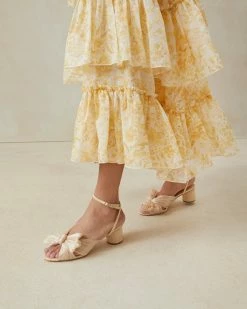 Loeffler Randall Pleats Dahlia Almond Pleated Bow Heel