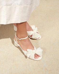 Loeffler Randall Pleats Dahlia Pearl Pleated Bow Heel