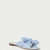 Loeffler Randall Pleats Daphne Blue Bow Slide 1 Loeffler Randall Pleats Daphne Blue Bow Slide