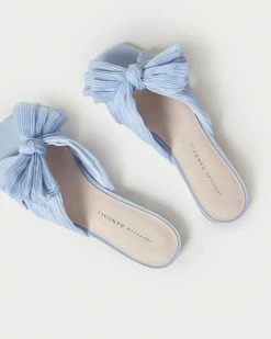 Loeffler Randall Pleats Daphne Blue Bow Slide 10 Loeffler Randall Pleats Daphne Blue Bow Slide