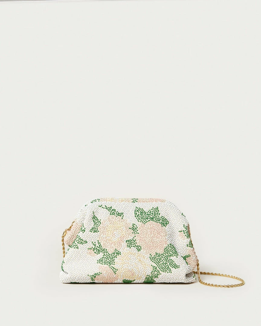Loeffler Randall Doreen Cream Floral Frame Pouch 3 Loeffler Randall Doreen Cream Floral Frame Pouch