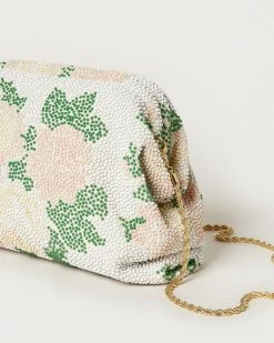 Loeffler Randall Doreen Cream Floral Frame Pouch 9 Loeffler Randall Doreen Cream Floral Frame Pouch