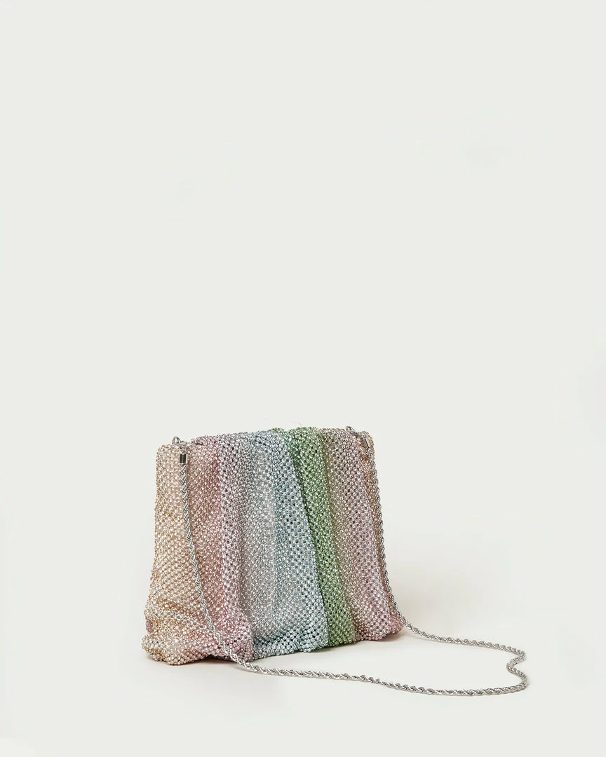 Loeffler Randall New Arrivals Ember Rainbow Diamanté Gathered Clutch 4 Loeffler Randall New Arrivals Ember Rainbow Diamanté Gathered Clutch