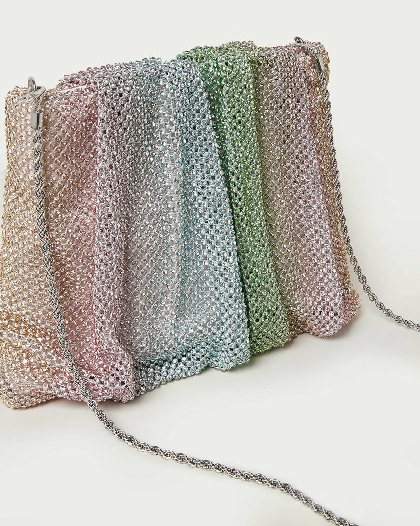 Loeffler Randall New Arrivals Ember Rainbow Diamanté Gathered Clutch 6 Loeffler Randall New Arrivals Ember Rainbow Diamanté Gathered Clutch