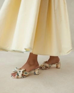 Loeffler Randall Emilia Nova Floral Bow Heel Pleats