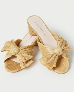 Loeffler Randall Emilia Hay Pleated Bow Heel 9 Loeffler Randall Emilia Hay Pleated Bow Heel