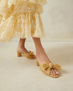 Loeffler Randall Emilia Hay Pleated Bow Heel 11 Loeffler Randall Emilia Hay Pleated Bow Heel