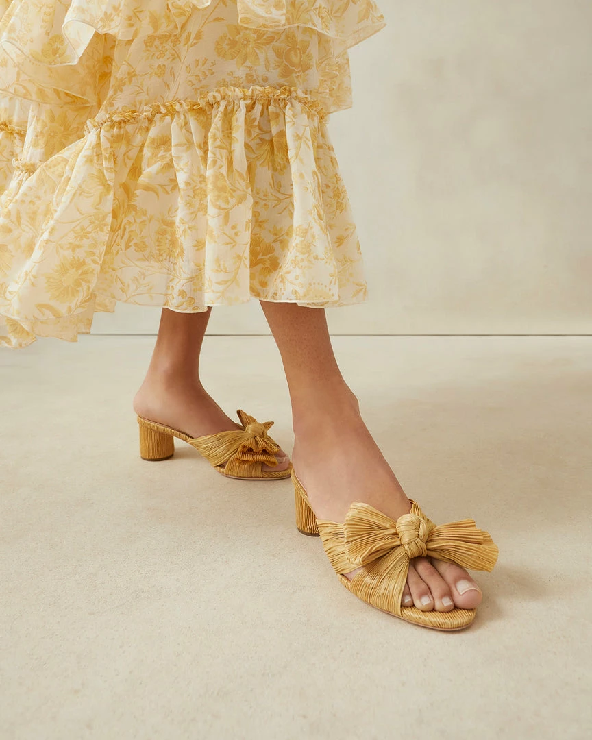 Loeffler Randall Emilia Hay Pleated Bow Heel 7 Loeffler Randall Emilia Hay Pleated Bow Heel