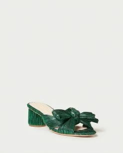 Loeffler Randall Emilia Emerald Pleated Bow Heel