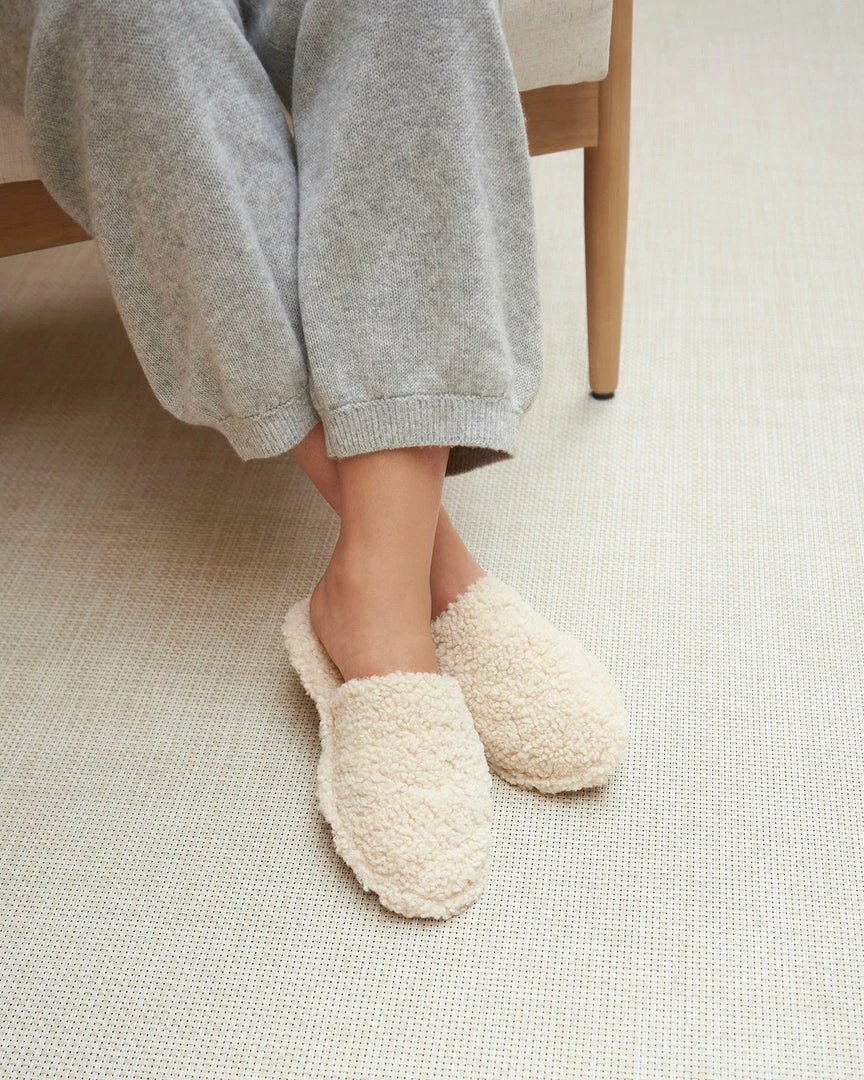 Loeffler Randall Fletcher Cream Shearling Slipper 7 Loeffler Randall Fletcher Cream Shearling Slipper