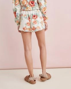 Loeffler Randall Sydney Floral Drawstring Sweat Short Sale