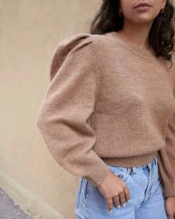 Loeffler Randall Knits For Good Camel Sweater