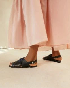 Loeffler Randall Grayson Black Braided Sandal