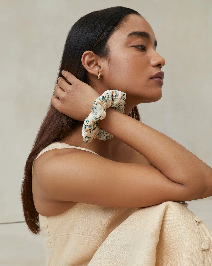 Loeffler Randall Hailey Gold/Nova Floral Scrunchies 5 Loeffler Randall Hailey Gold/Nova Floral Scrunchies