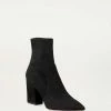 Loeffler Randall Isla Black Suede Slim Ankle Bootie