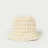 Loeffler Randall New Arrivals Ivy Tan Gingham Bucket Hat