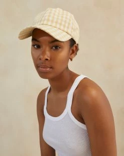 Loeffler Randall New Arrivals Jax Hay Gingham Baseball Cap