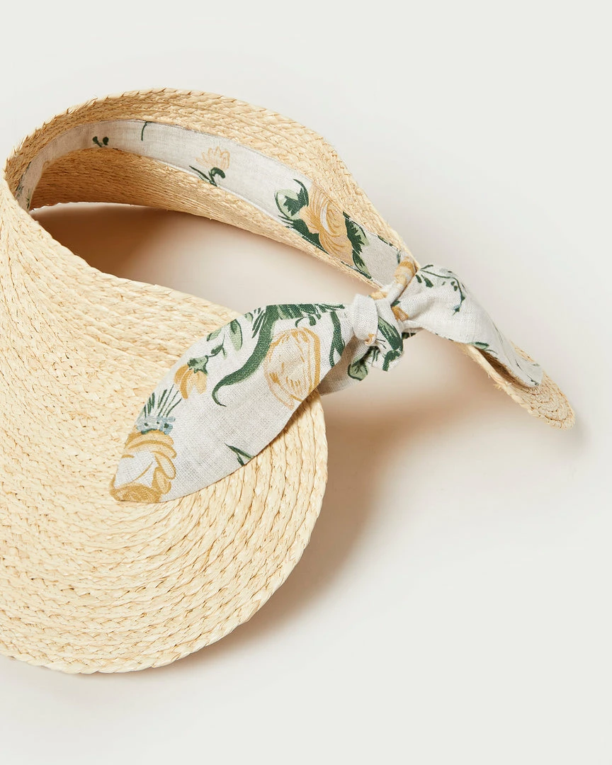 Loeffler Randall New Arrivals Jaylen Natural/Nova Floral Visor 4 Loeffler Randall New Arrivals Jaylen Natural/Nova Floral Visor