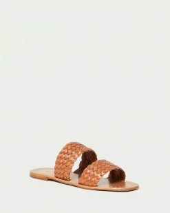 Loeffler Randall Jonah Timber Brown Woven Slide