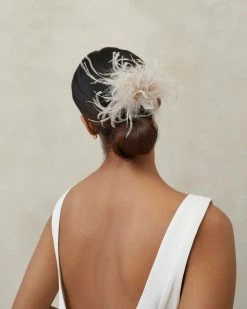 Loeffler Randall Josie Oyster Feather Hair Comb New Arrivals 7 Loeffler Randall Josie Oyster Feather Hair Comb New Arrivals