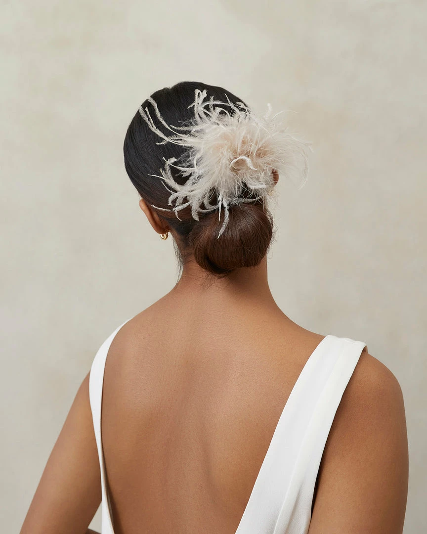 Loeffler Randall Josie Oyster Feather Hair Comb New Arrivals 5 Loeffler Randall Josie Oyster Feather Hair Comb New Arrivals